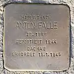 Stolperstein in deutscher Sprache
