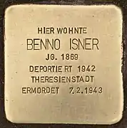 Stolperstein für Benno Isner
