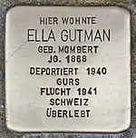 Stolperstein für Ella Gutman (Heidelberg)