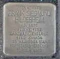 Frank Siegmund Hildesheim vor der Hudtwalckerstraße 20