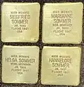 4 Stolpersteine der Familie Sommer