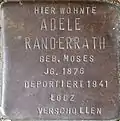Stolperstein für Adele Randerrath (Im Dau 12)