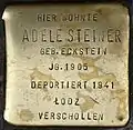 Stolperstein für Adele Steiner (Kurfürstenstraße 18)