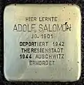 Stolperstein für Adolf Salomon (Schaurtestraße 1)