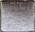 Stolperstein für Albert Cohen (Kaesenstraße 24)