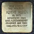 Stolperstein für Albert Ruben (Sudermanstraße 3)