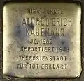Stolperstein für Alfred Erich Kaufmann (Mainzerstraße 24)