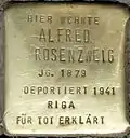 Stolperstein für Alfred Rosenzweig (Aachener Straße 28)