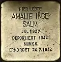 Stolperstein für Amalie Inge Salm (Moselstraße 44)