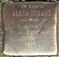 Stolperstein für Berta Simons (Dasselstraße 58)