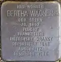 Stolperstein für Bertha Wagner (Zülpicher Platz 1)