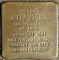 Stolperstein für Betty Israel (Meister-Gerhard-Straße 29)