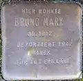 Stolperstein für Bruno Marx (Rubensstraße 33)