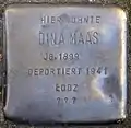 Stolperstein für Dina Maas (Zwirner Straße 33)