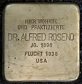 Stolperstein für Alfred Roseno (Bismarckstraße 5)