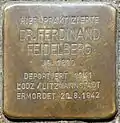 Stolperstein für Dr. Ferdinand Feidelberg (Humboldtstr. 42)