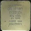 Stolperstein für Dr. Henny Deutsch (Roonstraße 52)