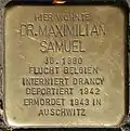 Stolperstein für Dr. Maximilian Samuel (Hohenstaufenring 74–76)