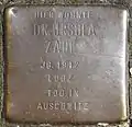 Stolperstein für Dr. Ursula Zade (Salierring 50)