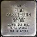 Stolperstein für Else Kaiser-Blüth (Lindenstraße 19)
