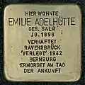 Stolperstein für Emilie Adelhütte (Thieboldsgasse 29)