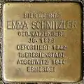 Stolperstein für Emma Schnitzler (Kyffhäuserstraße 26)