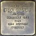 Stolperstein für Erika Gumpert (Berrenrather Straße 383)