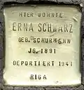 Stolperstein für Erna Schwarz (Aachener Straße 28)