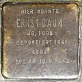 Stolperstein für Ernst Baum (Schaevenstraße 4)