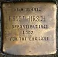 Stolperstein für Ernst Hirsch (Pantaleonswall 32)