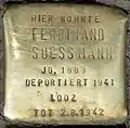Stolperstein für Ferdinand Suessmann (Aachener Straße 28)
