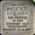 Stolperstein für Friedericke Eichengrün (Lübecker Straße 22)