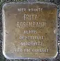 Stolperstein für Fritz Rosenbaum (Karolingerring 10)