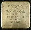 Stolperstein für Gertrud Rose