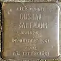 Stolpersteine für Gustav Kaufmann (Mauritiussteinweg 30)