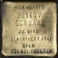 Stolperstein für Gustav Schwarz (Richard-Wagner-Straße 23)