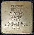 Stolperstein für Hedwig Süsskind (Moltkestraße 123)
