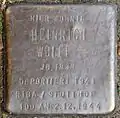 Stolperstein für Heinrich Wolff (Frankstraße 12)