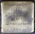 Stolperstein für Helen Hartmann (Roonstraße 28)