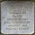 Stolperstein für Henriette Aron (Metzer Straße 31)