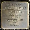 Stolperstein für Henriette Cilly Weinberg (Rothgerberbach 6)