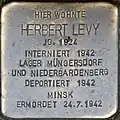 Stolperstein für Herbert Levy (Saarstraße 1)