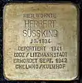Stolperstein für Herbert Süsskind (Moltkestraße 123)