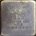 Stolperstein für Hertha Kahn (Remigiusstraße 45)