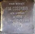 Stolperstein für Ida Cossmann (Hohe Pforte 22)