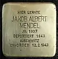 Stolperstein für Jakob Albert Mendel (Schaurtestraße 1)