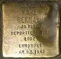 Stolperstein für Karl Bermann (Jahnstraße 20)