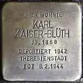 Stolperstein für Karl Kaiser-Blüth (Lindenstraße 19)