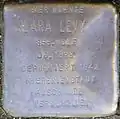 Stolperstein für Klara Levy (Rubensstraße 33)
