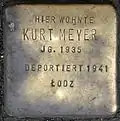 Stolperstein für Kurt Meyer (Richard-Wagner-Straße 23)